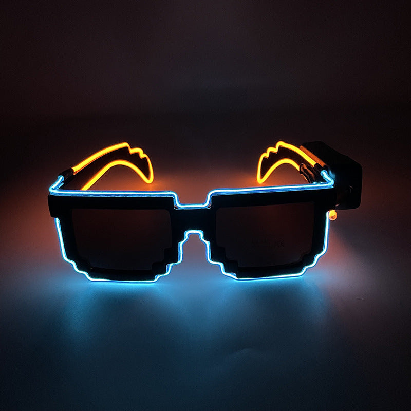 Wholesale LED wireless cool shiny mosaic luminous disco luminous sunglasses